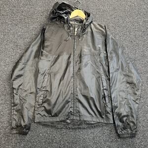 Sierra Designs Black Polyester Winderbreaker Mens Small Diamond Print MicroLight